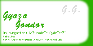gyozo gondor business card
